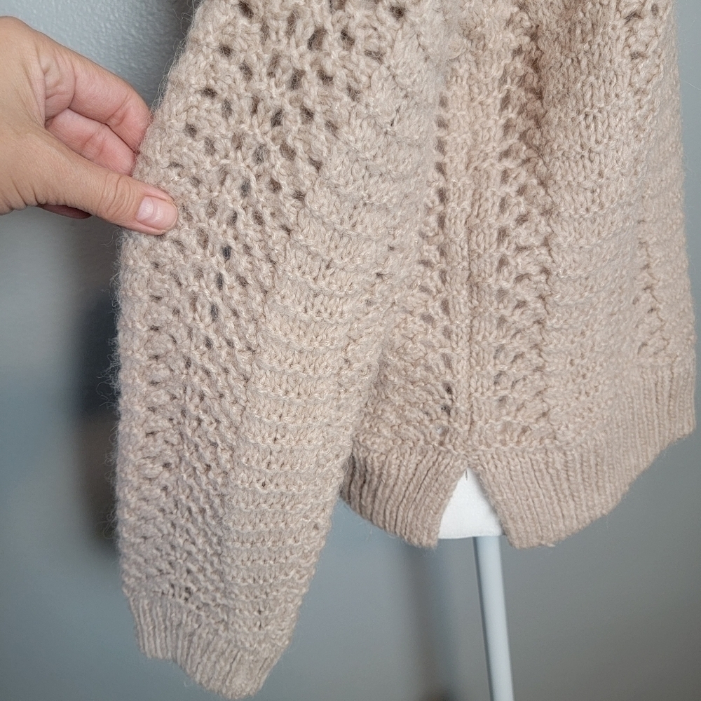 Madewell Beige Open-Knit Crewneck Sweater - Picture 4 of 10
